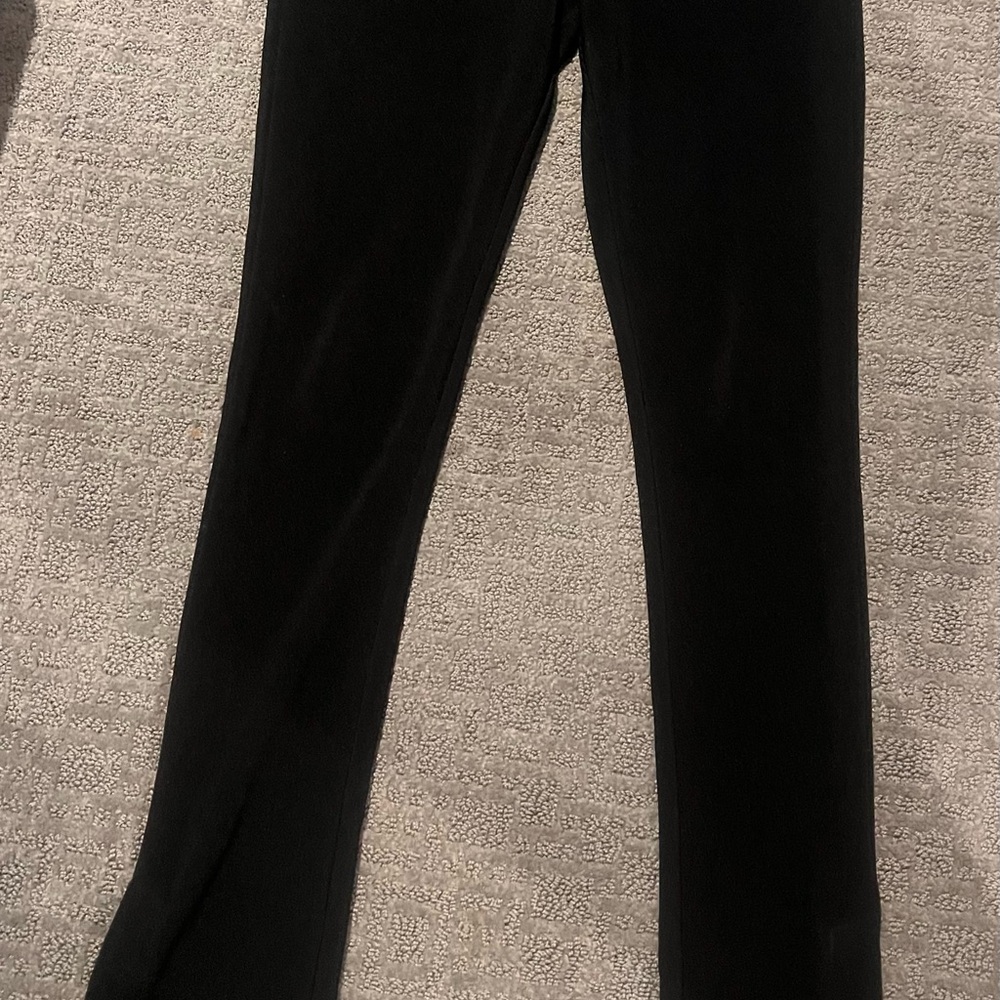 Zara Black Pants with split bottoms